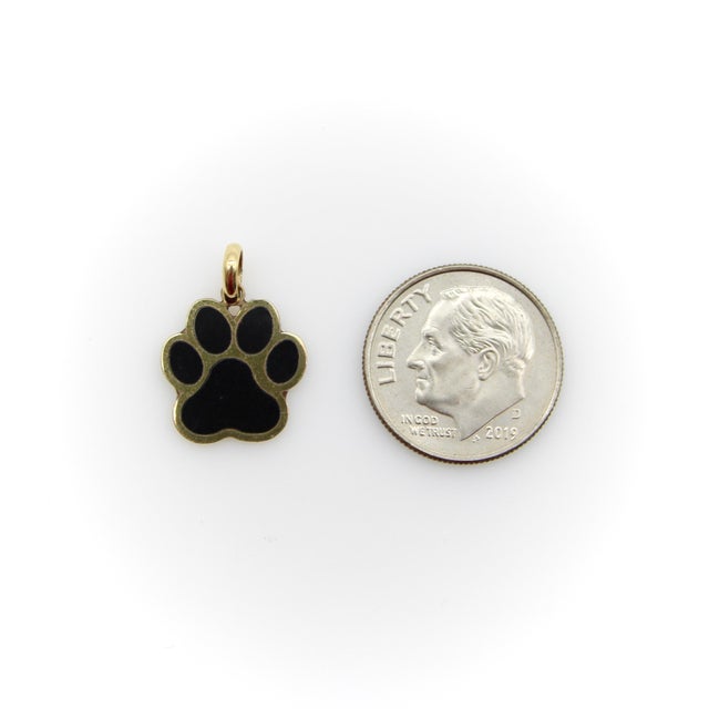 Vintage 14k Gold Dog Paw Charm For Sale - Image 4 of 7