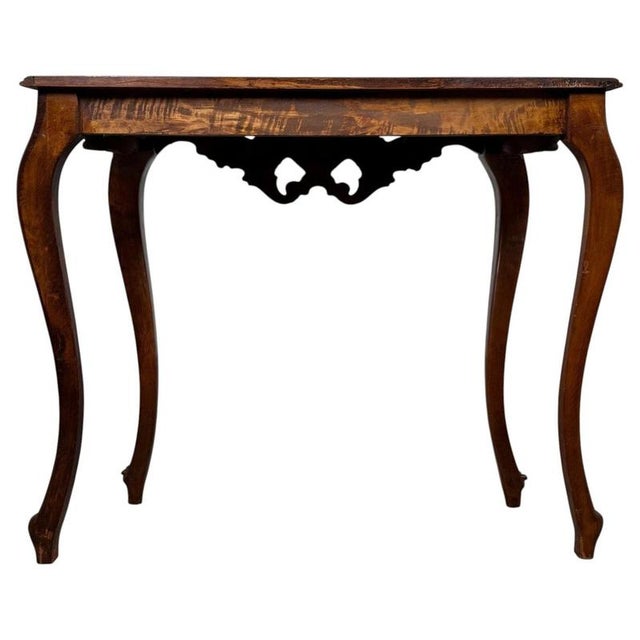 Wood Antique 20th Century French Mahogany Side Table For Sale - Image 7 of 10