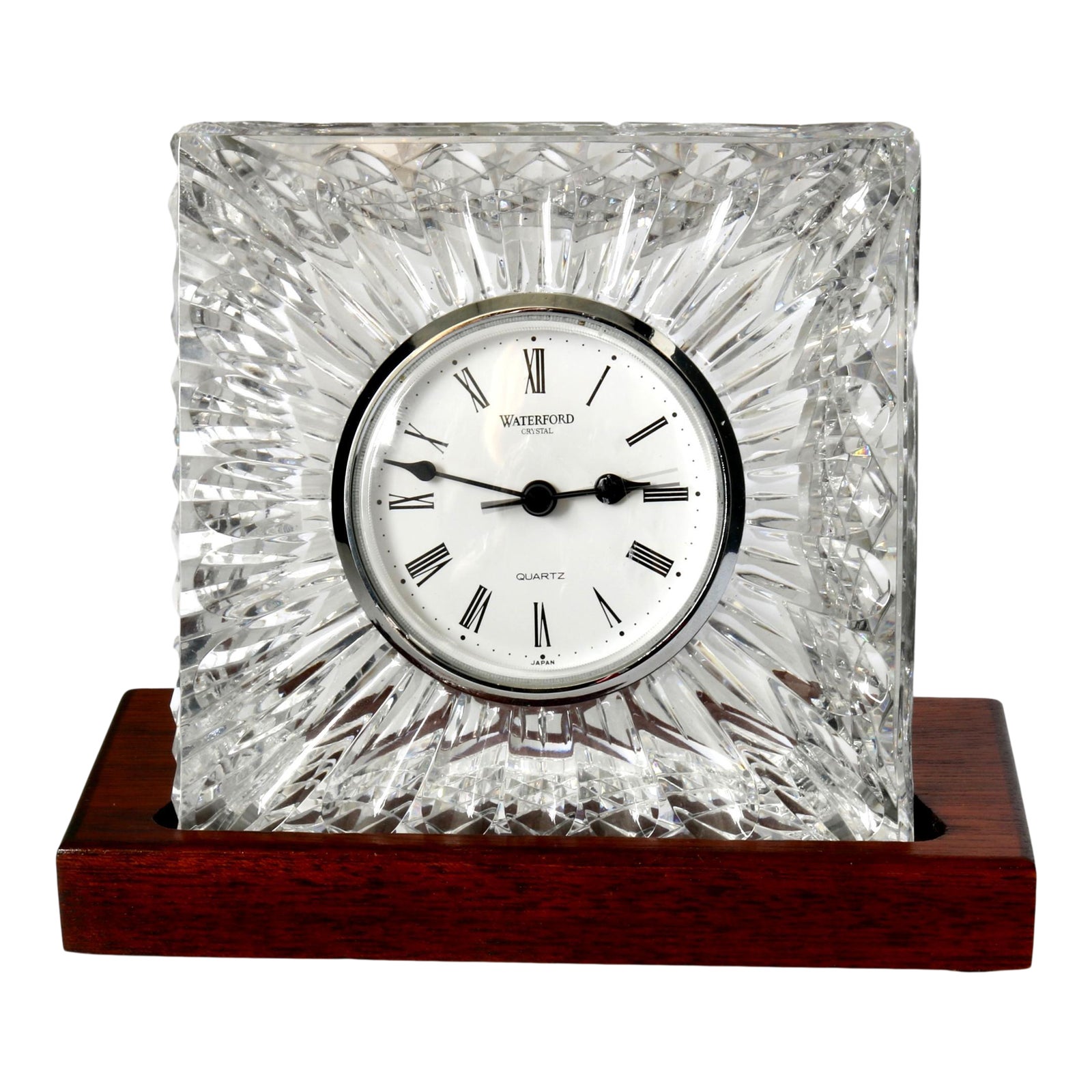 Collectible Glass Art & Collectibles Waterford Crystal Desk Clock etna