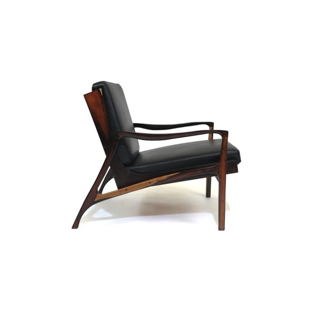 Mid 20th Century Liceu De Artes E Officios Brazilian Rosewood Lounge Chairs - a Pair For Sale In San Francisco - Image 6 of 12