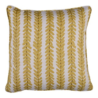 Schumacher x Veere Greeney Woodperry 20" Pillow In Mimosa For Sale