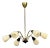 1960s Sputnik Style, Chandelier, Brass, Enameled Metal, Glass For Sale