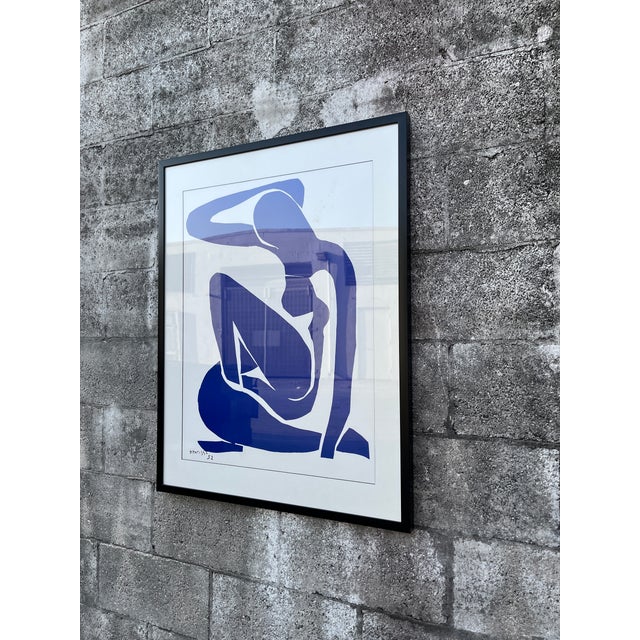 Large Vintage Henry Matisse "Blue Nude Iii" Framed Reproduction. Circa 1980s. For Sale - Image 11 of 16