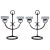 Swedish Iron Candleholders - a Pair For Sale