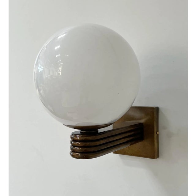 21st Century Bronzed and Glossy White Deco Sconce by Fabio Ltd For Sale - Image 6 of 11