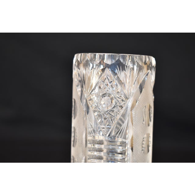 Glass English Cut Glass Vase, Circa 1930's For Sale - Image 7 of 8