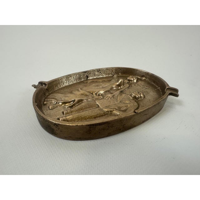 Art Deco Two-Sided Bronze Ashtray in Bronze, 1940s For Sale - Image 12 of 16