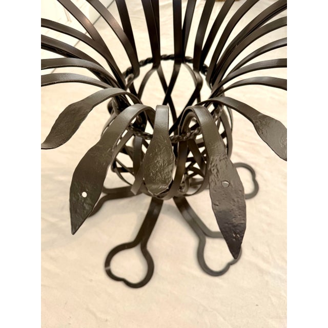 1950's Attributed to Mario Papperzini for Salterini Wrought Iron Patio Table, New Powder Coat For Sale - Image 10 of 12