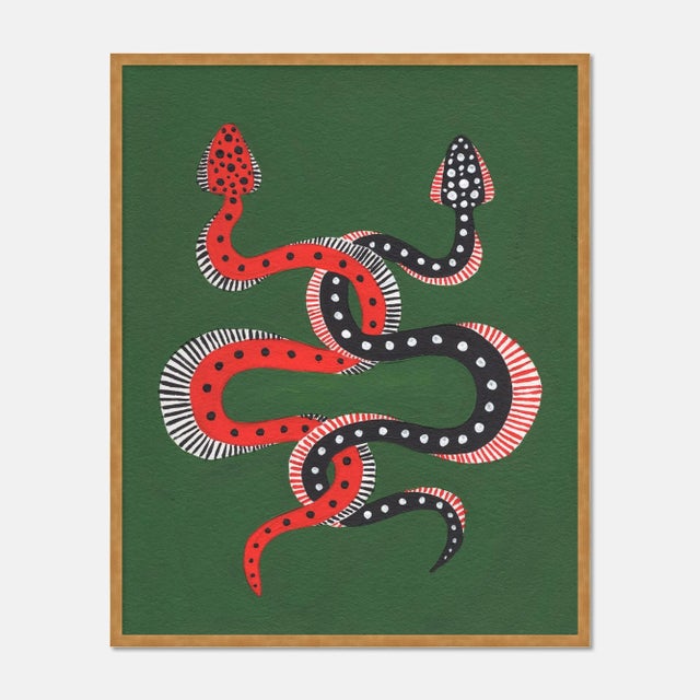 Contemporary Sushi & Cheeseburger by Willa Heart in Gold Frame, Small Art Print For Sale - Image 3 of 3