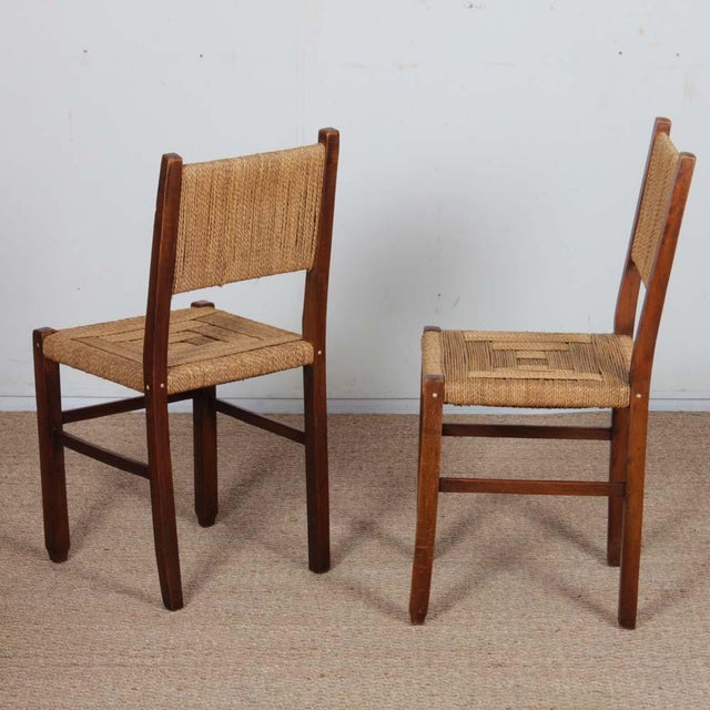 Rustic Wooden and Rope Chairs, 1940s, Set of 2 For Sale - Image 4 of 6