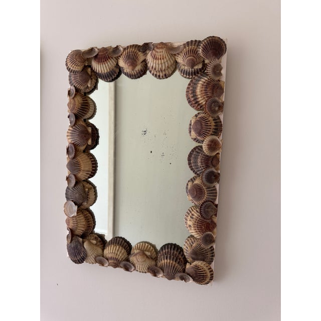 Vintage Scallop Shell Wall Mirror For Sale In New York - Image 6 of 9
