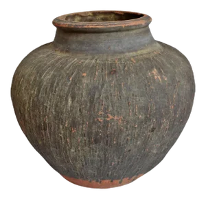 Antique Mongolian Ceramic Village Pot