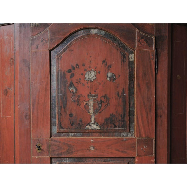 Antique Painted Bavarian Pine Wardrobe, 19th Century For Sale - Image 10 of 18