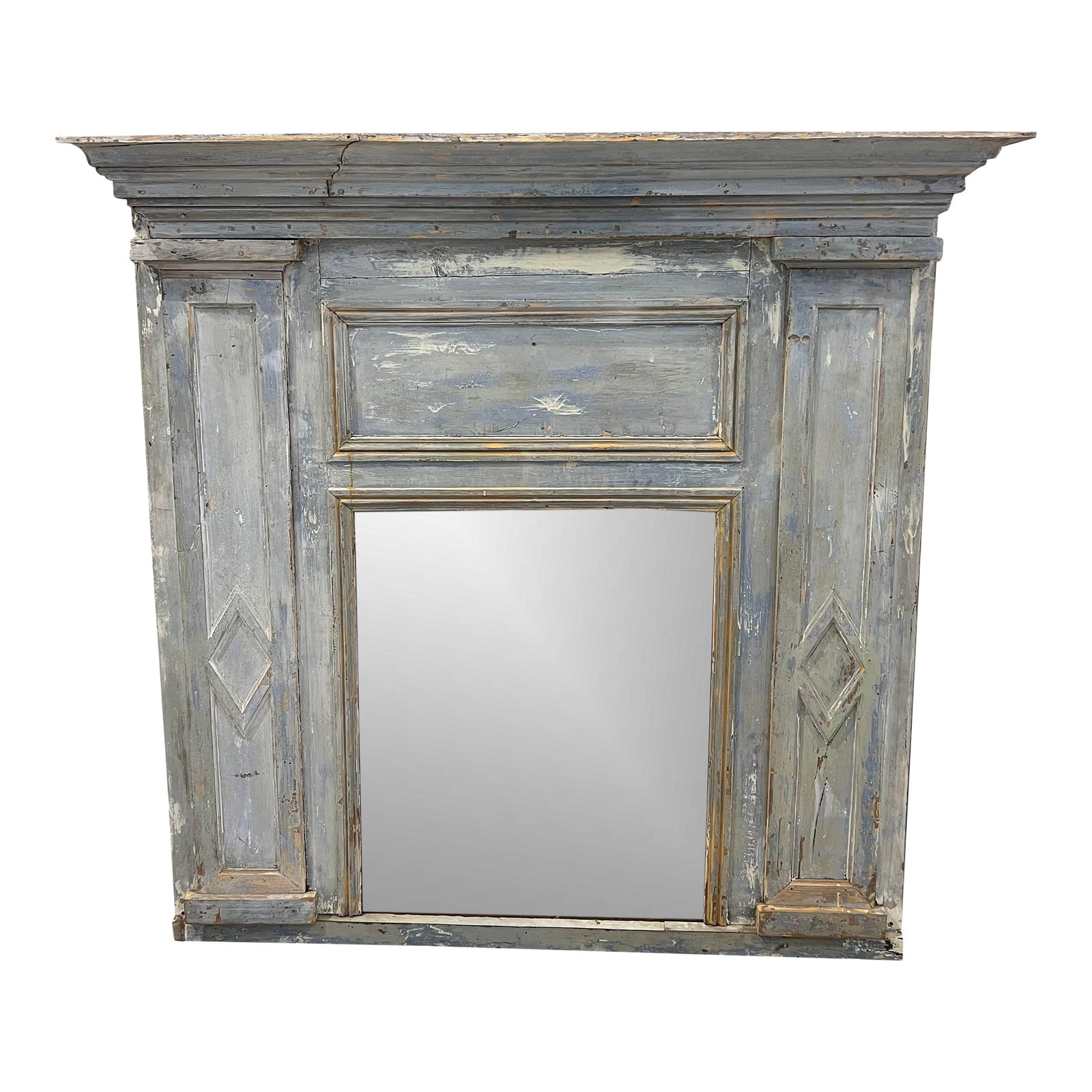 19th Century Wood Framed Mantel Mirror Chairish