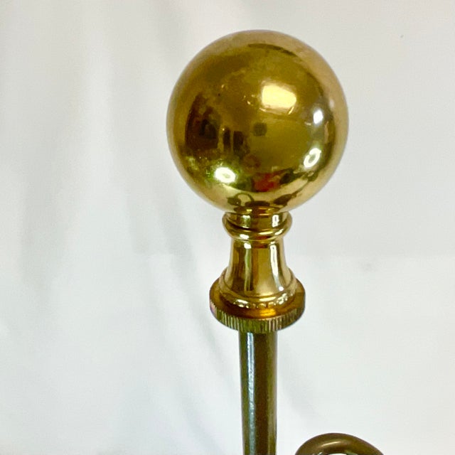 1970s Hollywood Regency Boho Chic Stiffel Brass Candle Stick Style Table Lamps - A Pair, Dual Sockets For Sale - Image 9 of 12