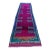 Vintage Hot Pink and Teal Color Kurdish Tribal Runner Rug For Sale