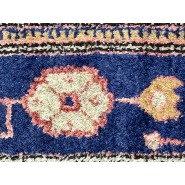 4ft 4in × 8ft 1in Persian Hamadan Hand-Knotted Wool Area Rug, Vintage For Sale - Image 10 of 12
