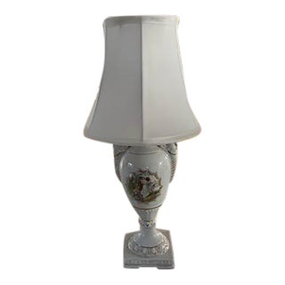 Vintage French Style Ceramic Lamp For Sale