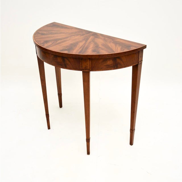 Antique Sheraton Style Console Table, 1910 For Sale - Image 4 of 9