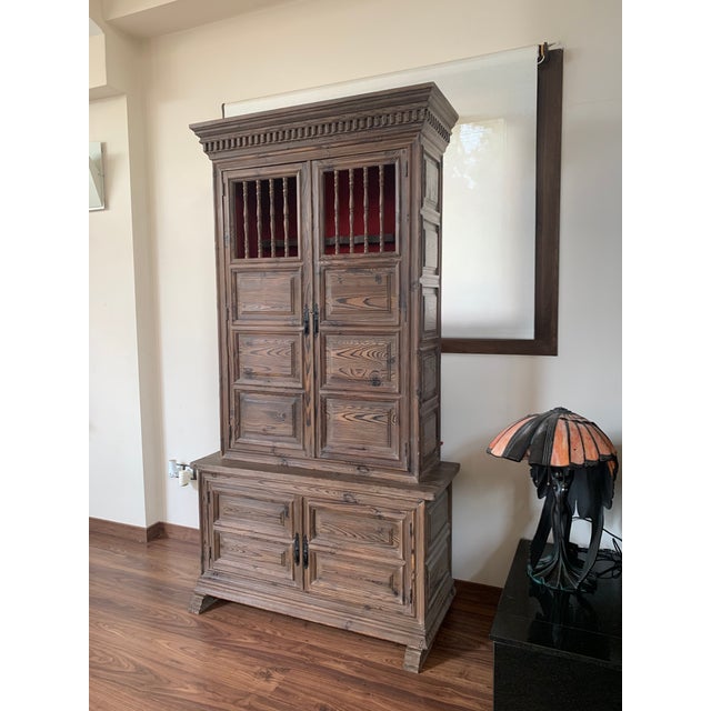 French 20th Century French Step Back Cupboard or Linen Press With Four Doors For Sale - Image 3 of 13