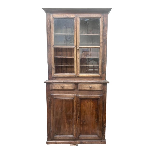 Tall Antique French Walnut Cabinet For Sale