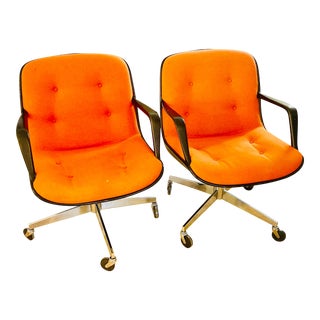 1970s Steelcase Pollock Style Adjustable Office Chairs- a Pair For Sale