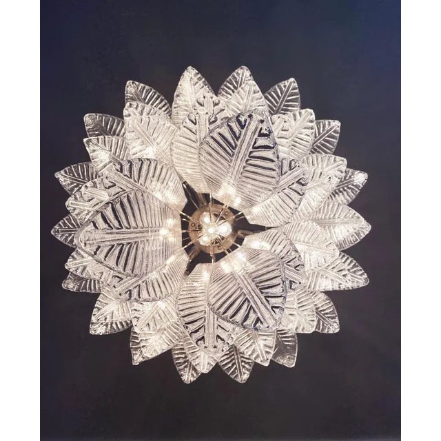Large Italian Felci Murano Glass Chandelier with 52 Glasses, 1980s For Sale - Image 14 of 18