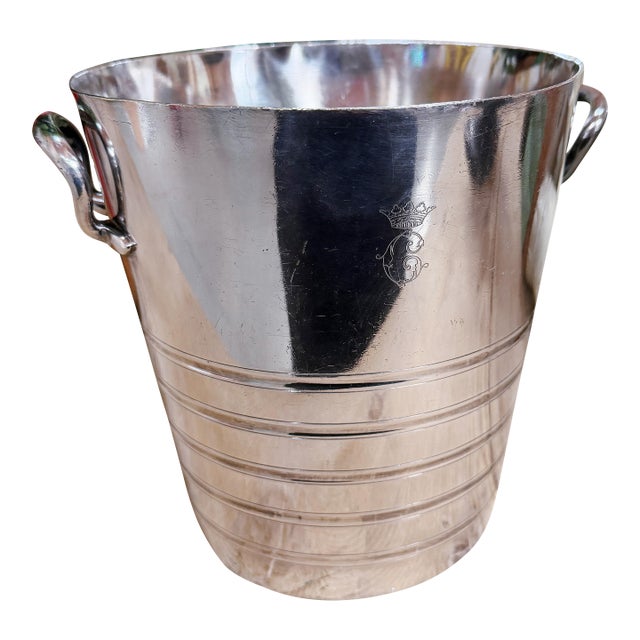 Vintage Silver Champagne Bucket From Hotel De Crillon Paris For Sale