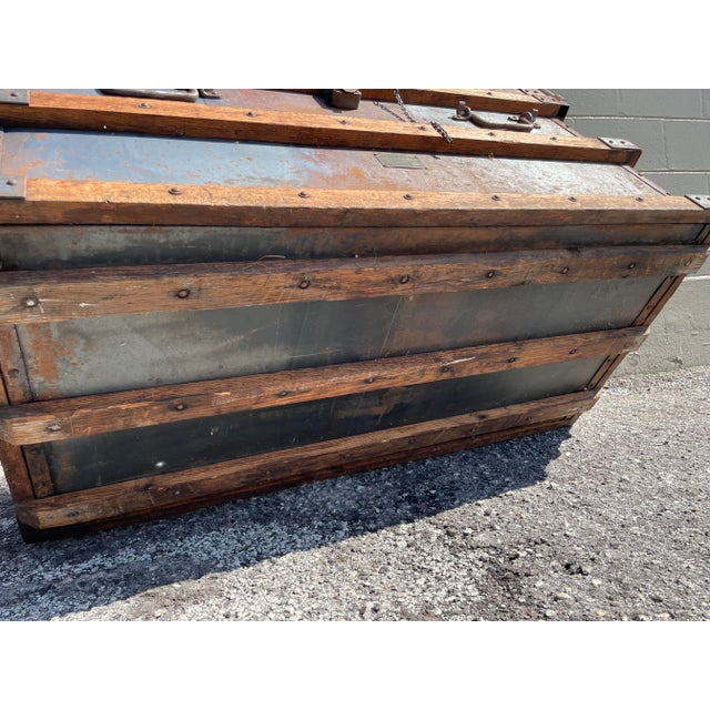 Brown Late 1800’s Vanderman Stagecoach Strong Box For Sale - Image 8 of 13