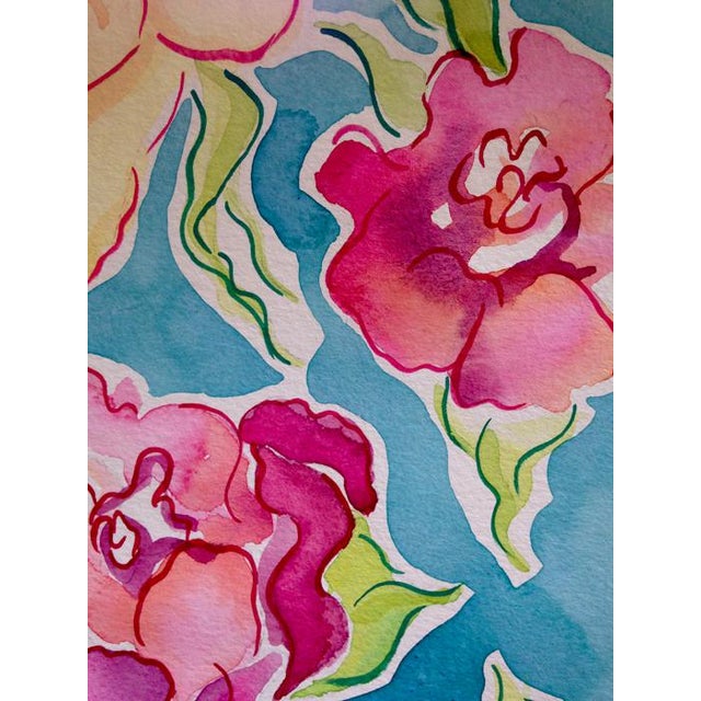 Contemporary Watercolor Floral Original Contemporary Painting by Kathleen Ney For Sale - Image 3 of 4