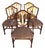 English Regency Revival Mahogany and Gilt Shield-Back Dining Chairs, Set of Five, Circa 1930 For Sale