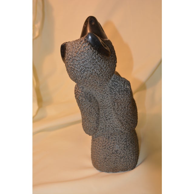 African Vintage Shona Stone Black & Gray Baboon Monkey Figurine Statue / Sculpture Kamisi For Sale - Image 3 of 14