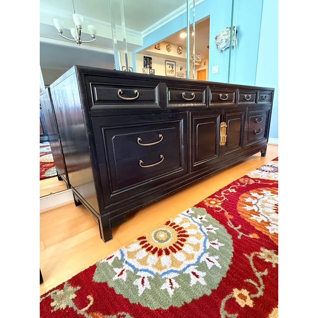 Wood Mazor Masterpiece Hollywood Regency Asian Style Sideboard For Sale - Image 7 of 12