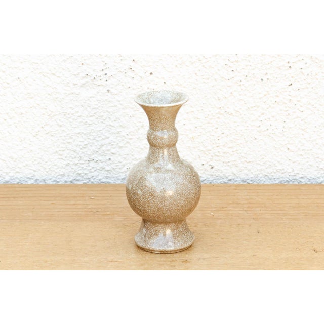 Refined Toasted Crackle Glaze Vase For Sale - Image 4 of 7