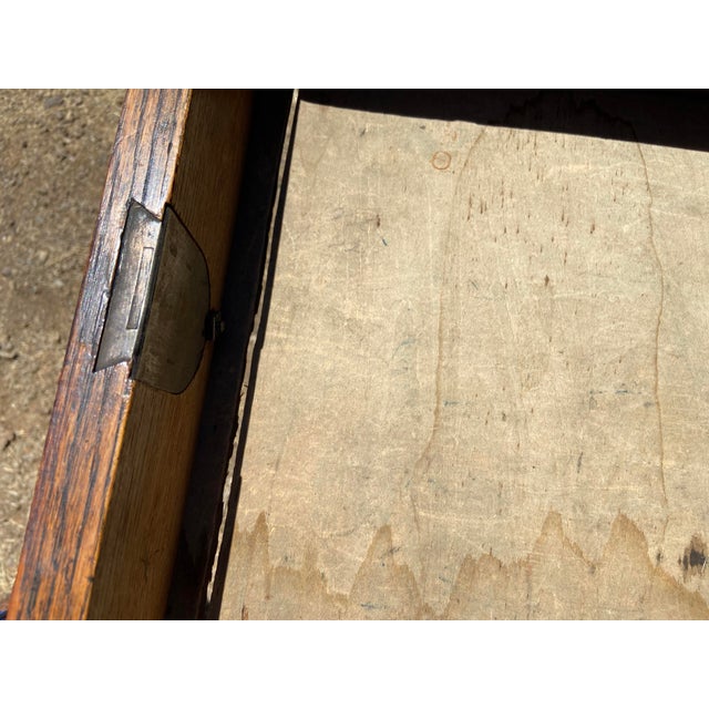 1910s Antique Partners Desk Needs Restoration For Sale - Image 9 of 12