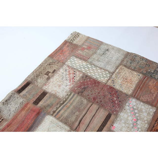 Modern Patchwork Kilim Rug Made From Vintage Anatolian Tribal Arts - 5' 6'' X 7' 7'' For Sale In Tampa - Image 6 of 9