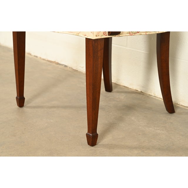 Kindel Furniture Style Federal Carved Mahogany Dining Chairs, Set of Eight For Sale - Image 11 of 14