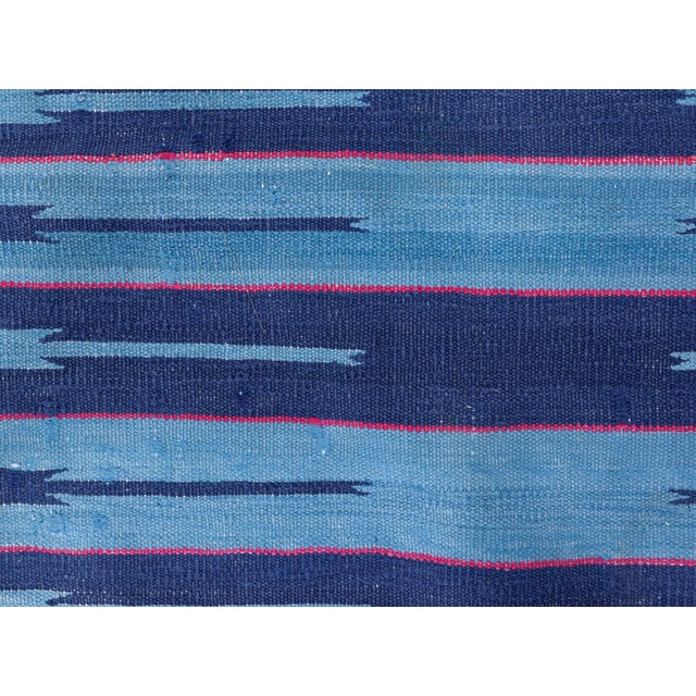 Vintage Indian Dhurrie Rug Doris Leslie Blau Size: 4'8" × 7'6" (142 × 228 cm) This striking vintage Indian Dhurrie rug...