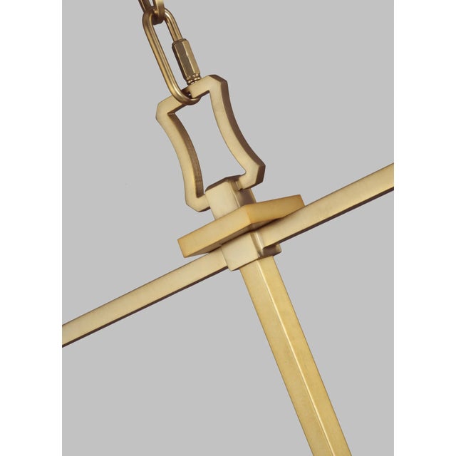 Transitional Chapman & Myers by Visual Comfort Studio Southold Linear Lantern, Brass For Sale - Image 3 of 4