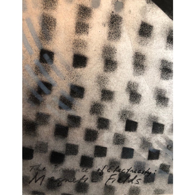 Vivien Abrams Collens, Romance of Electricity, Mixed Media Metallic Painting Woman Artist, 1982 For Sale - Image 4 of 9