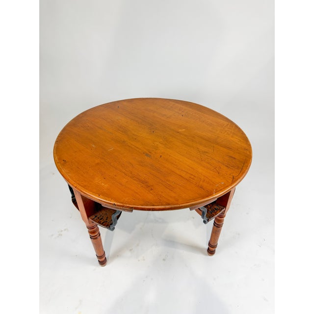American 19th Century Country Sheraton Antique Game Table For Sale - Image 3 of 5