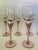 Frosted Dusty Rose-Color Stem Deco-Style Wine Glasses - Set of 9 ~ This beautiful set of wine glasses are the perfect...