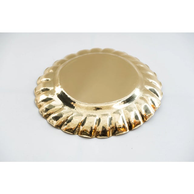 Metal Art Deco Hammered Serving Plate, Vienna, 1920s For Sale - Image 7 of 10