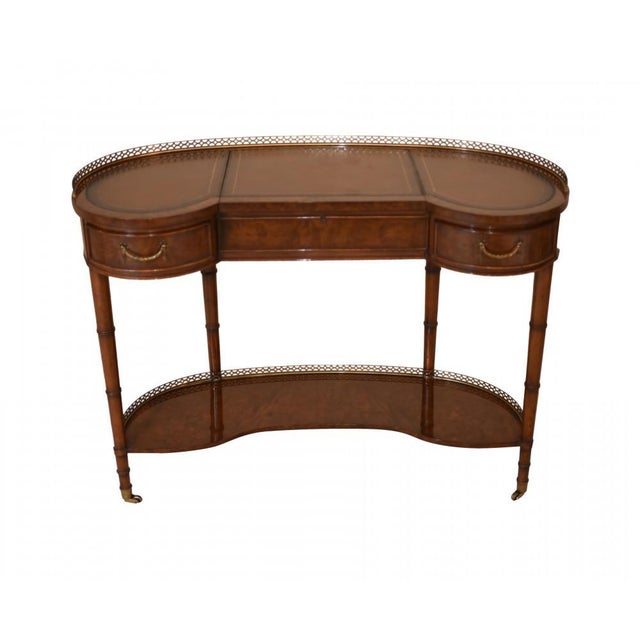 Regency Walnut Kidney Desk For Sale - Image 12 of 12