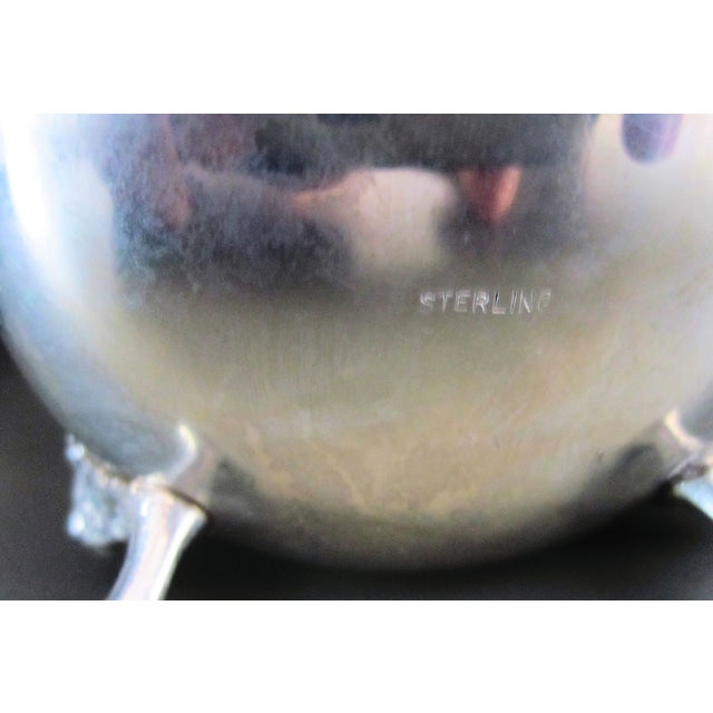 Georg Jensen Vintage Sterling Silver Creamer & Sugar Bowl Set- 2 Pieces For Sale - Image 4 of 4