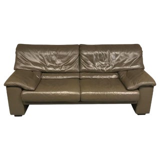 3-Seater Leather Sofa from Durlet, 1980s For Sale