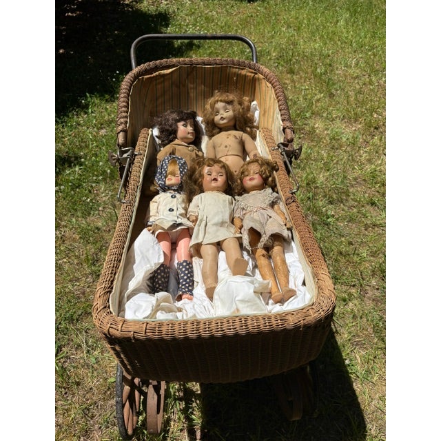 Antique Victorian Wicker Infant Pram For Sale - Image 11 of 12