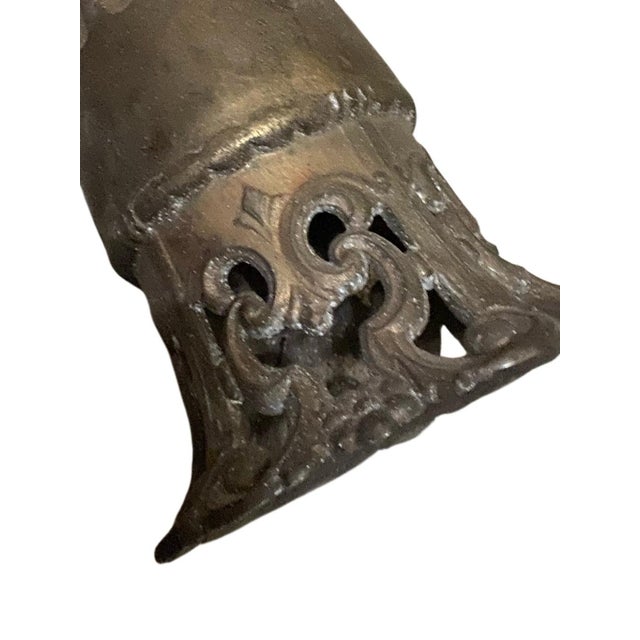 5.5” diameter 1/2” hole 8.5” tall This exquisite vintage bronze piece is a true testament to the craftsmanship of...