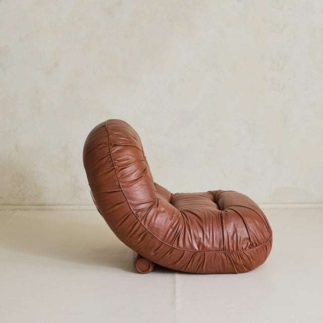 Metal Italian 'Tumble' Lounge Chair + Ottoman by Adriano Piazzesi from Tre D, 1973 For Sale - Image 7 of 11