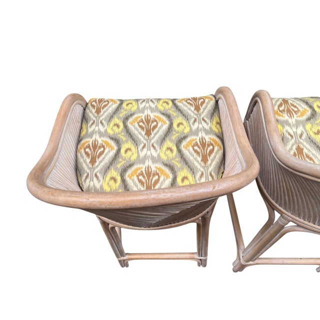 Late 20th Century Split Reed Rattan Bamboo Counter Bar Stool Chairs Henry Link For Sale - Image 10 of 18